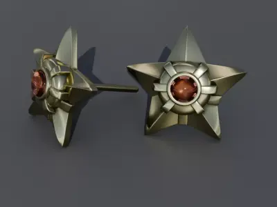 Staryu earrings 3D print model
