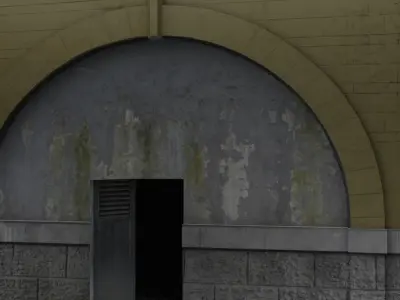 Bridge concrete Low-poly 3D model