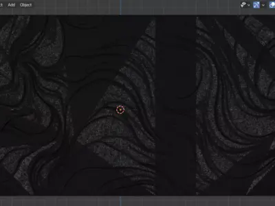 Modern wavey Relief Panel Wall Decor Set STL Mural CNC 341 3D model