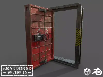 Hermetic Door Low-poly 3D model
