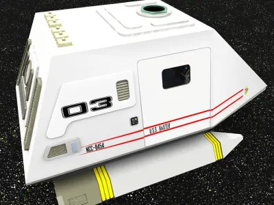 Shuttle Model XV sci-fi spaceship 3D model