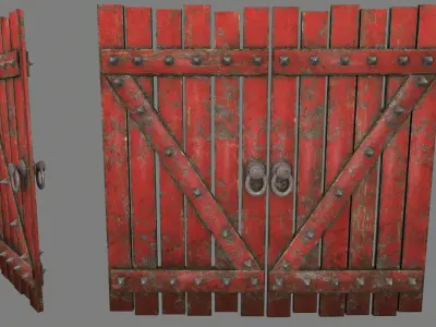 Medieval Door   Low-poly 3D model
