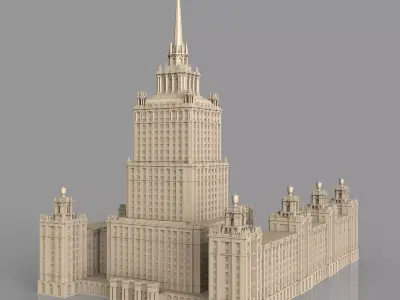 Hotel Ukraine Moscow 3D model