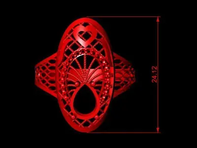 women fusion ring 3d print ultra light 3D print model