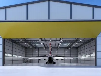 Warehouse 3 top of building 3D model