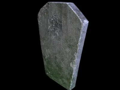 OldGravestone1 gravestone Low-poly 3D model