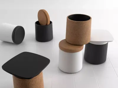 Degree cork side table 3D model