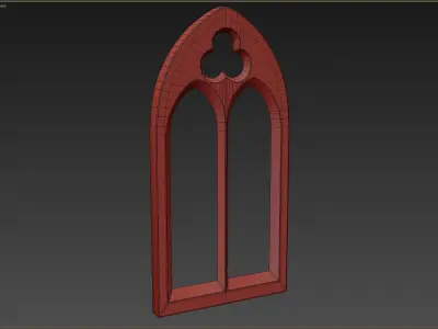Medieval window  Low-poly 3D model