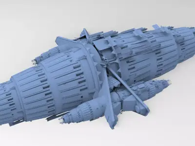 Star Freighter Grand battleship 9  3D model