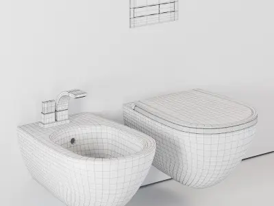 Ceramica Flaminia LO Wall-Hung WC Low-poly 3D model