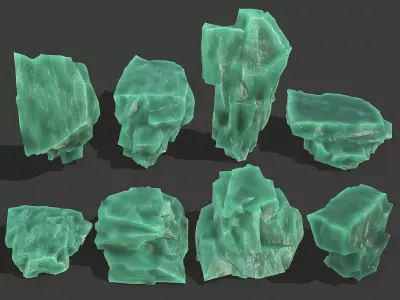 ice rocks 15 Low-poly 3D model