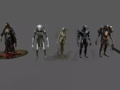 Monsters Pack 5 Low-poly 3D model