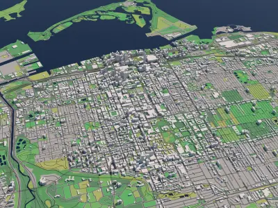 Toronto 30x30km City Map 3D model