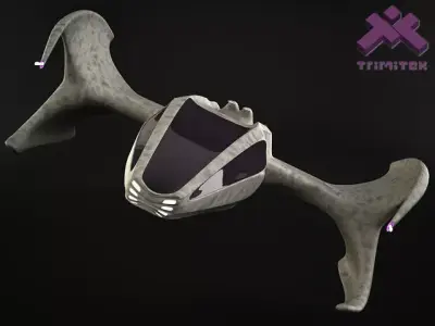 Alien Spaceship - small fighter 3D model