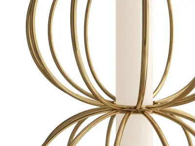 gold pendant lamp 3D model