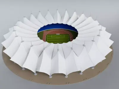 Riyadh King Fahd International Stadium Low-poly 3D model