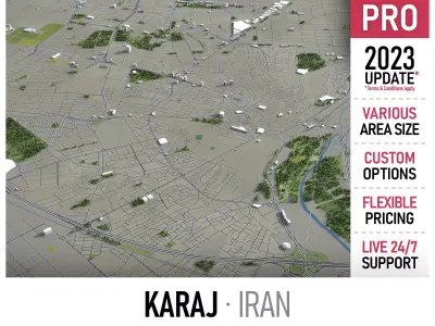 Karaj Low-poly 3D model