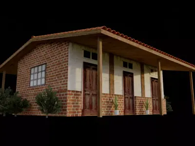 Old Country House - Farm House - Forest House 3 Low-poly 3D model