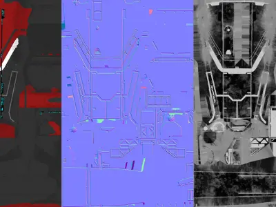 Spaceship Khygun PBR Low-poly 3D model