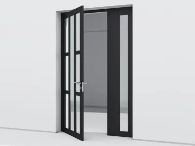 Aluminium door 201 3D model