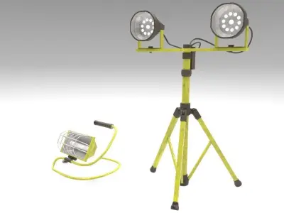 Industrial Lights Low-poly 3D model