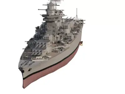 WW2 US NAVY USS BRONX battlecruiser 3D model