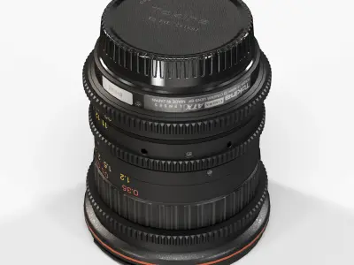 Tokina Cinema ATX 11-16mm T3 Canon EF Lens Low-poly 3D model