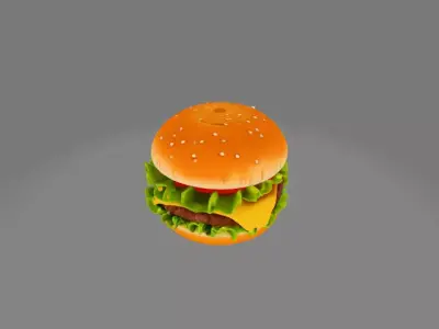Burger Realistic 3D print model