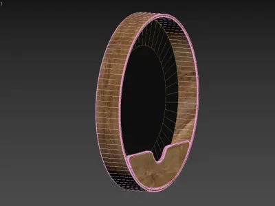 mirror round wall 60 3D model