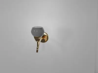 Applique Mizar 1 gold bulb Free 3D model