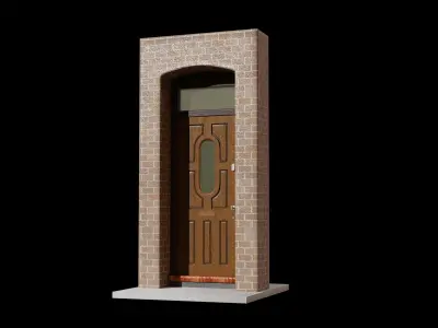 Suburban House Doors 02 Free low-poly 3D model
