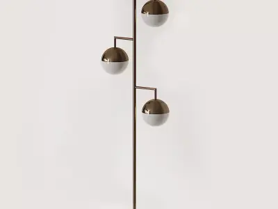 ORBS CHAMPAGNE FLOOR LAMP CB2 Exclusive 3D model