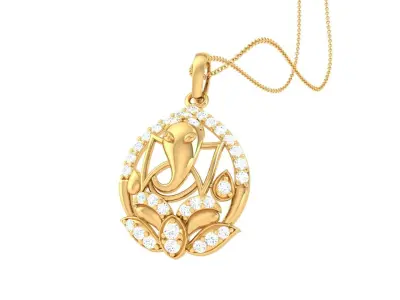 Spiritual Ganesha Pendant 3D print model