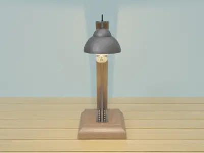 Art deco table lamp 3D model
