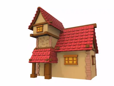 Cartoon house 07 3D model