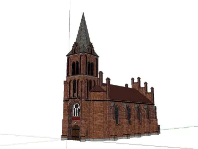 Architecture-Religion-God-Culture-Temple-0293 church with ste... 3D model