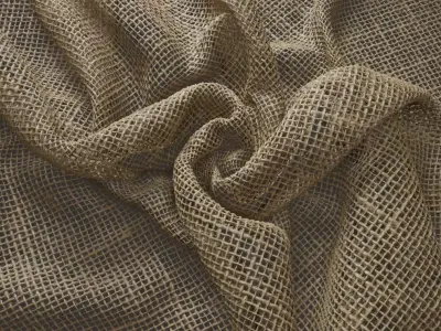 Rustic Jute Mesh Fabric Texture PBR Texture