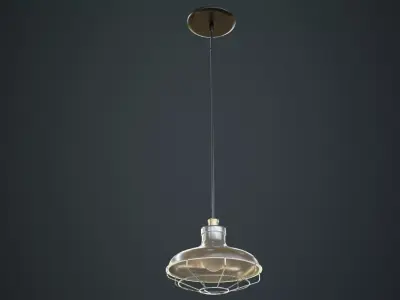 Hanging Lamp 1B Low-poly 3D model