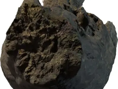 Fallen Forest Log Low-poly 3D model