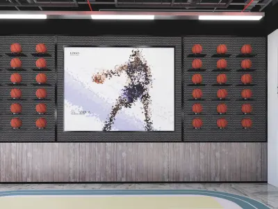 Basketball store Sporting Goods Shop 3D model