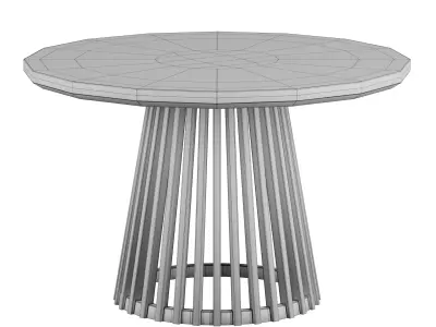 Lido Round Dining Table Low-poly 3D model
