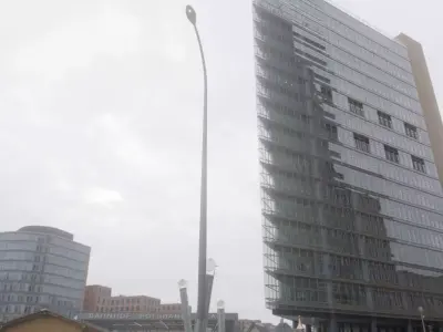 Sci-Fi Street Light 14 version 13 6m with pole 1 Low-poly 3D model