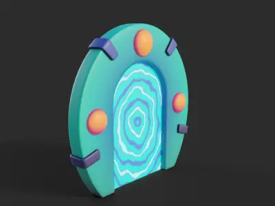 Cartoon Portal 6 Low-poly 3D model