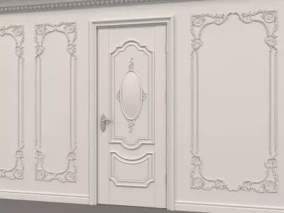 Wall Molding in Classic French style 13 3D model