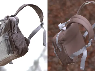 Backpack 203 - All MH Bodies - UE5 Skeletons - Rigged Low-poly 3D model