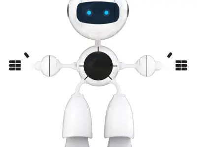 Smart Robot Low-poly 3D model