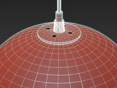 trioo pendant light with three glass globes hanging from ceiling 3D model