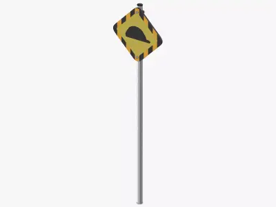 Construction Sign 03 3D model