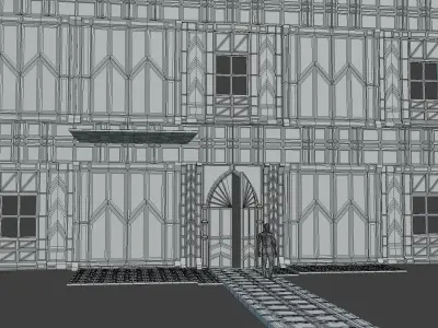 Kitbash Mansion 3D model