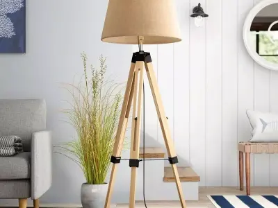 Mesquite 143cm Tripod Floor Lamp 2 Option 3D model
